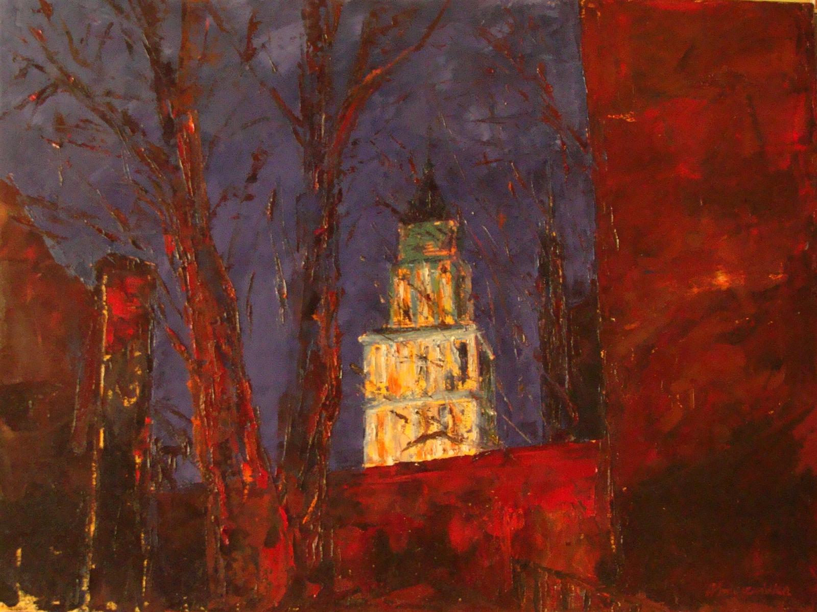 2012 Katedra nocą 80x60